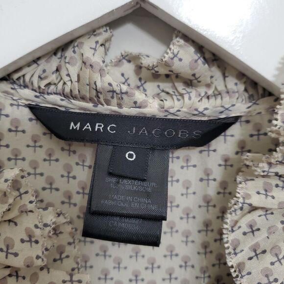 Marc Jacobs 100% Silk Blouse Size 0 - Picture 2 of 5